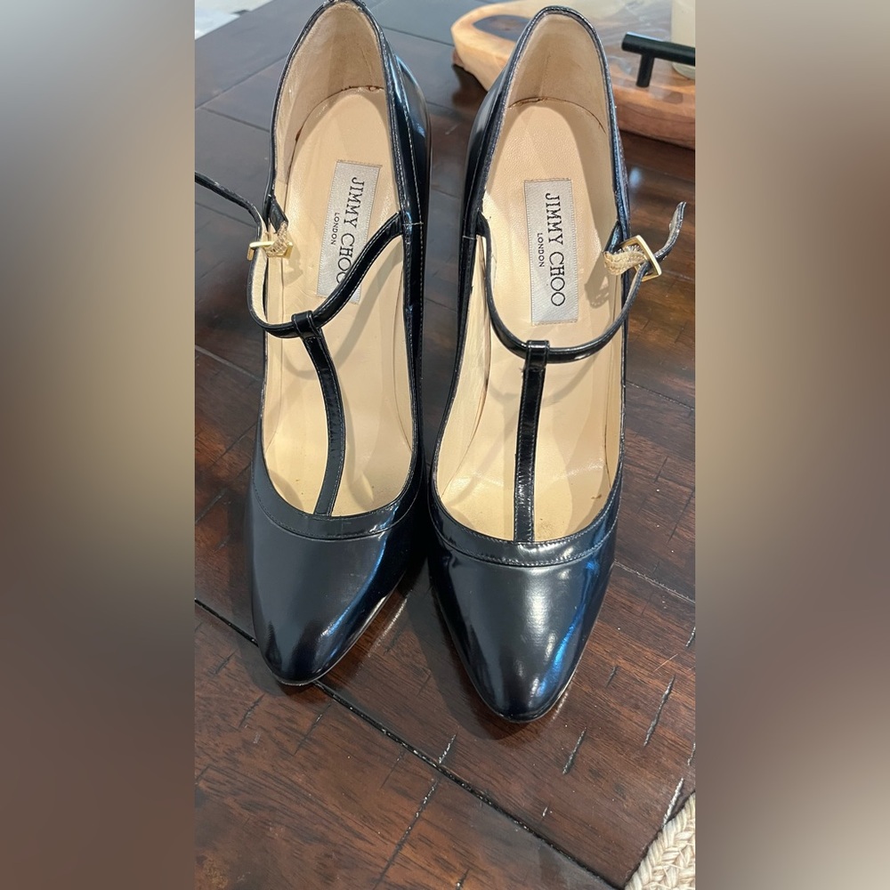 Jimmy Choo Black Patent Leather Heels